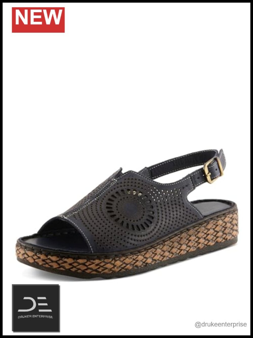 Spring Step Cordero Leather Slide Sandals with Cushioned Footbed